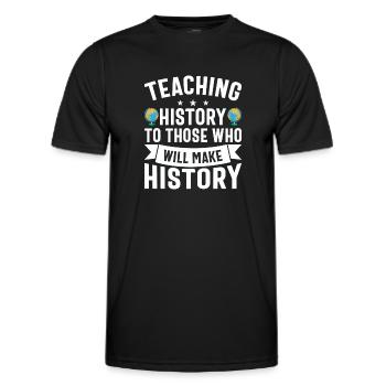 Appréciation du professeur d’histoire Cours d’histoire - T-shirt sport Homme - noir - Devant - AI Model Male 178 dark (178cm)