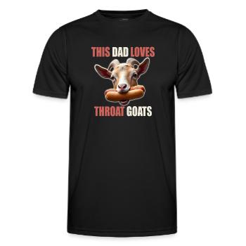 Throat goat inappropriate embarrassing airport - Men's Functional T-Shirt - black - Front - AI Model Male 178 dark (178cm)