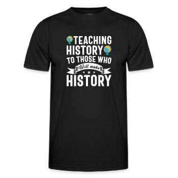 Appréciation du professeur d’histoire Cours d’histoire - T-shirt sport Homme - noir - Devant - AI Model Male 178 dark (178cm)