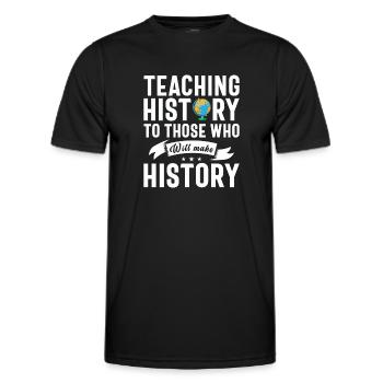 Appréciation du professeur d’histoire Cours d’histoire - T-shirt sport Homme - noir - Devant - AI Model Male 178 dark (178cm)