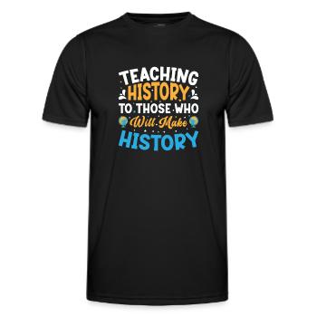 Appréciation du professeur d’histoire Cours d’histoire - T-shirt sport Homme - noir - Devant - AI Model Male 178 dark (178cm)