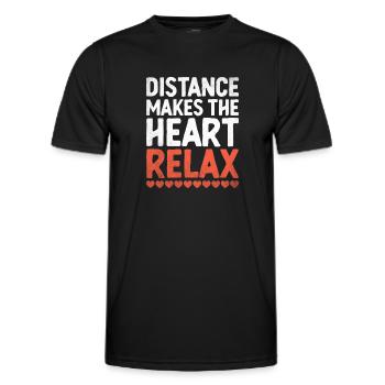 La distance fait détendre le cœur Dictons pour - T-shirt sport Homme - noir - Devant - AI Model Male 178 dark (178cm)