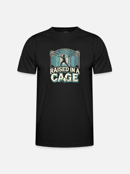 In einem Käfig aufgezogen - Männer Funktions-T-Shirt - Schwarz