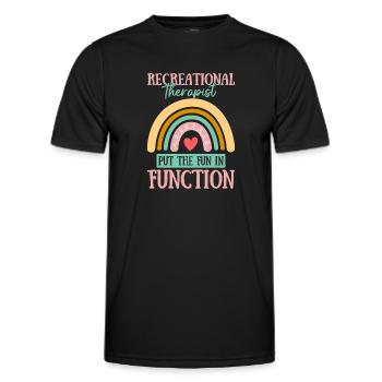 Recreational Therapist Funny Leisure Therapeutic - Men's Functional T-Shirt - black - Front - AI Model Male 178 dark (178cm)