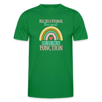 Recreational Therapist Funny Leisure Therapeutic - Men's Functional T-Shirt - kelly green - Front - AI Model Male 178 dark (178cm)