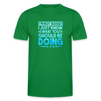 Ich bin nicht herrisch, ich weiß nur, was du tun solltest - Männer Funktions-T-Shirt - Kelly Green - Vorne - AI Model Male 178 dark (178cm)