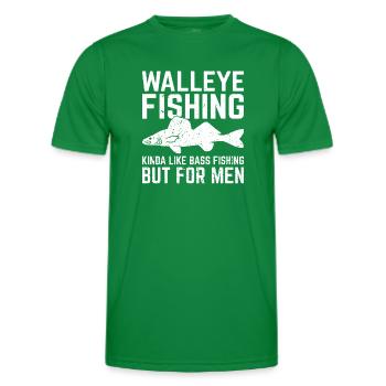 Walleye Zander Pêche Pêcheur Pêcheur - T-shirt sport Homme - vert - Devant - AI Model Male 178 dark (178cm)