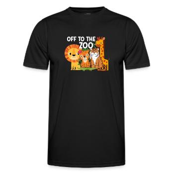 Zoo Animaux Safari Fête Zoo Safari Zoo Animal - T-shirt sport Homme - noir - Devant - AI Model Male 178 dark (178cm)
