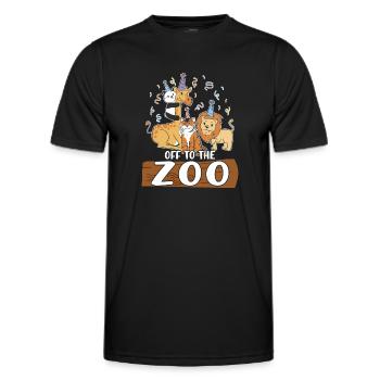 Zoo -Tiere Safari Party Zoo Safari Zoo -Tier - Männer Funktions-T-Shirt - Schwarz - Vorne - AI Model Male 178 dark (178cm)