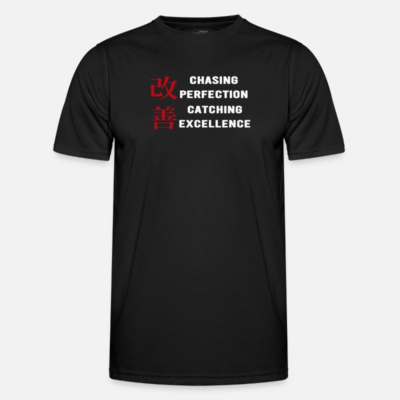 Kaizen Mindset Chasing Perfection - Men's Functional T-Shirt - black