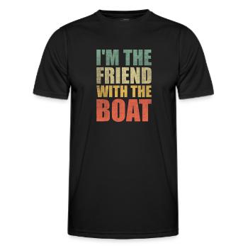 I'm The Friend With The Boat Paddle Boat - Men's Functional T-Shirt - black - Front - AI Model Male 178 dark (178cm)
