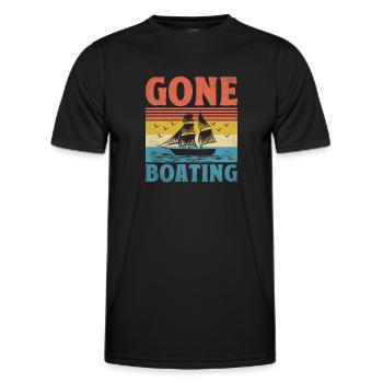 Gone Boating Paddle Boat - Men's Functional T-Shirt - black - Front - AI Model Male 178 dark (178cm)
