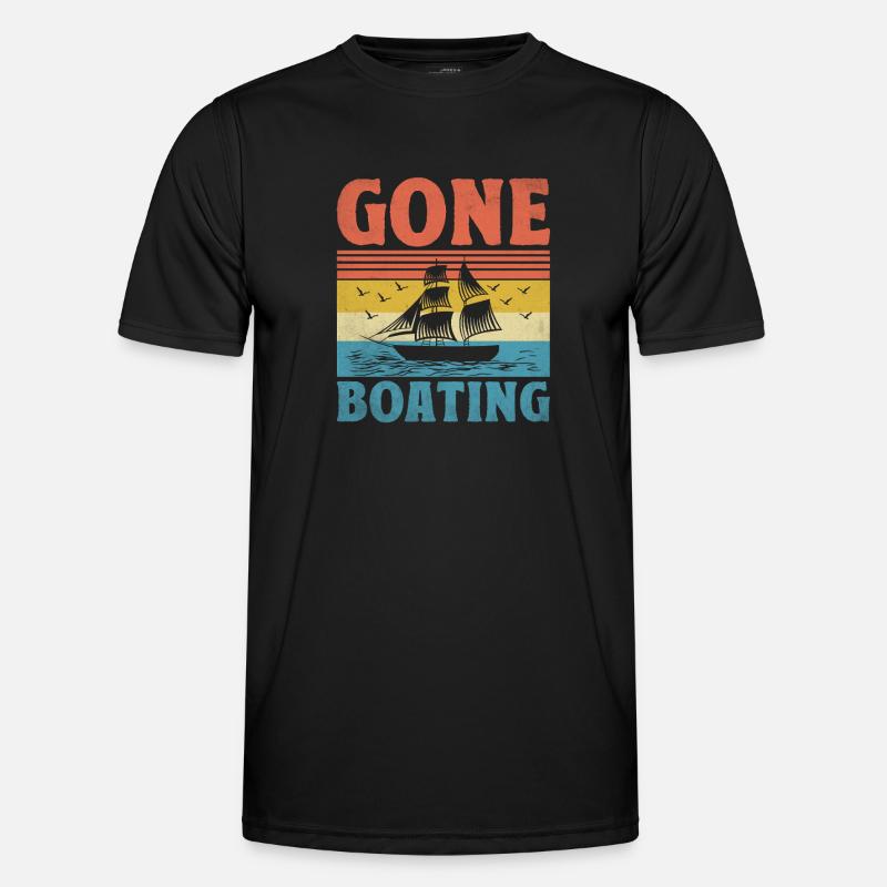 Gone Boating Paddelboot - Männer Funktions-T-Shirt - Schwarz