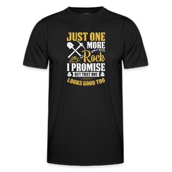 Nur noch ein Fels Ich verspreche Lustiger Geologie-Fels - Männer Funktions-T-Shirt - Schwarz - Vorne - AI Model Male 178 dark (178cm)