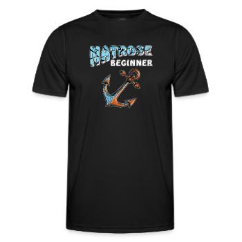 SCHIFFANKER MATROSE BEGINNER - Männer Funktions-T-Shirt - Schwarz - Vorne - AI Model Male 178 dark (178cm)