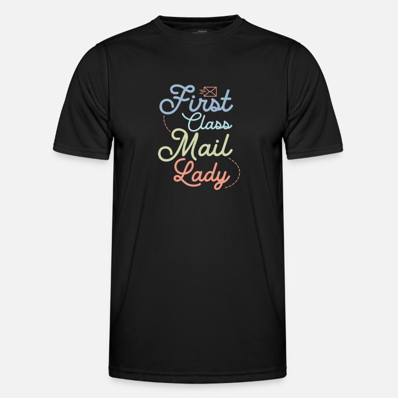 First Class Mail Lady Postal Worker Mail Männer Funktions-T-Shirt