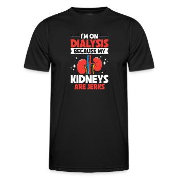 Mes reins sont des saccades drôle dialyse néphrologie - T-shirt sport Homme - noir - Devant - AI Model Male 178 dark (178cm)