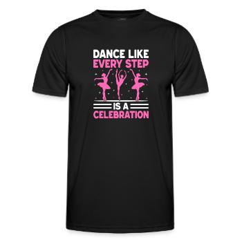 Dance Like Every Step Is A Celebration For Dancing - Men's Functional T-Shirt - black - Front - AI Model Male 178 dark (178cm)
