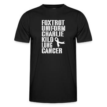 Drôle de cancer du poumon ruban blanc poumon poumon LUng - T-shirt sport Homme - noir - Devant - AI Model Male 178 dark (178cm)