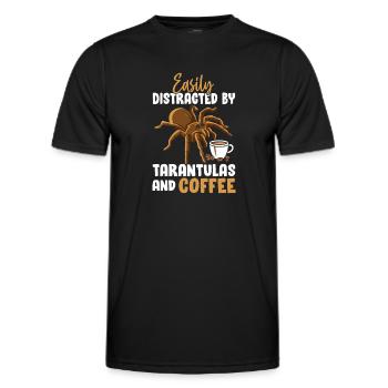 Tarentule Café Drôle Arachnide Exotique Grand - T-shirt sport Homme - noir - Devant - AI Model Male 178 dark (178cm)