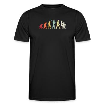 Funny Evolution Computer Information Technology - Men's Functional T-Shirt - black - Front - AI Model Male 178 dark (178cm)