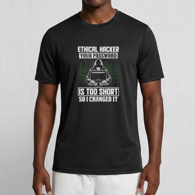 Hacker éthique Cyber Security Code Cracker Drôle T-shirt sport Homme