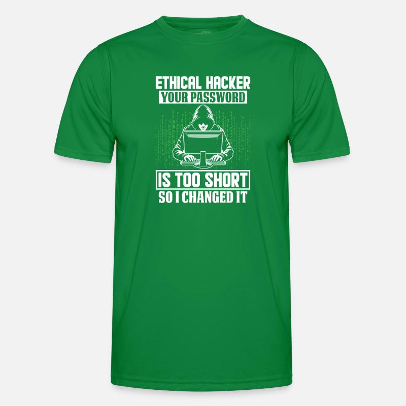 Ethischer Hacker Cyber Security Code Cracker Lustig Männer Funktions-T-Shirt