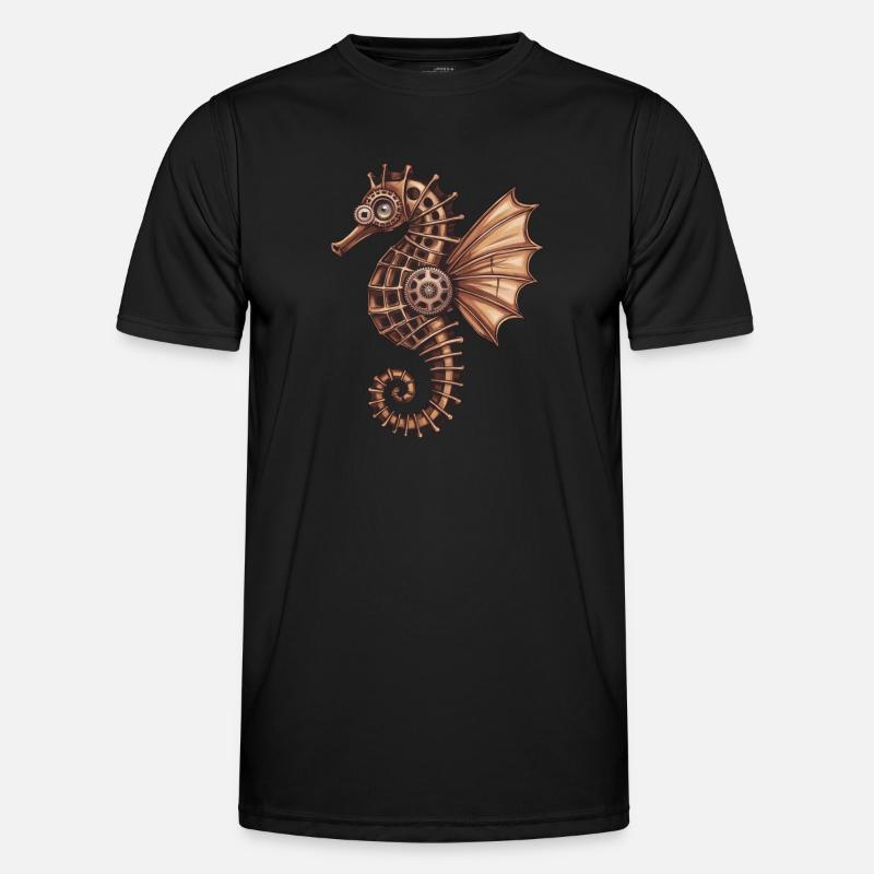 Design complexe d’hippocampe Steampunk T-shirt sport Homme