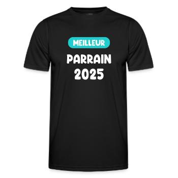 meilleur 2025 parrain cadeau annonce grossesse - T-shirt sport Homme - noir - Devant - AI Model Male 178 dark (178cm)