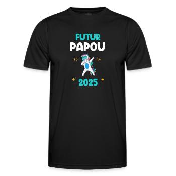 Future Papuan 2025 Unicorn Dab Pregnancy Announcement - Men's Functional T-Shirt - black - Front - AI Model Male 178 dark (178cm)
