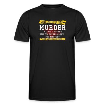 Krimi-Dinner-Spaß-Nacht - Männer Funktions-T-Shirt - Schwarz - Vorne - AI Model Male 178 dark (178cm)