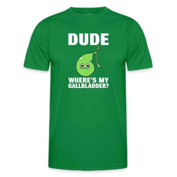 Lustige Gallenblasenentfernung Cholezystektomie - Männer Funktions-T-Shirt - Kelly Green - Vorne - AI Model Male 178 dark (178cm)