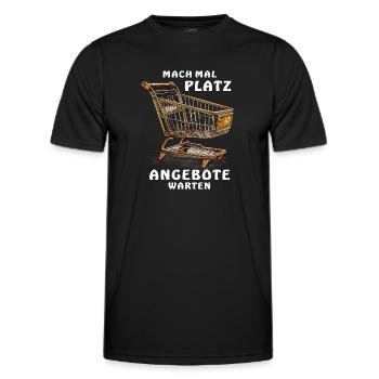 SHOPPING CART MAKE WAY - Men's Functional T-Shirt - black - Front - AI Model Male 178 dark (178cm)