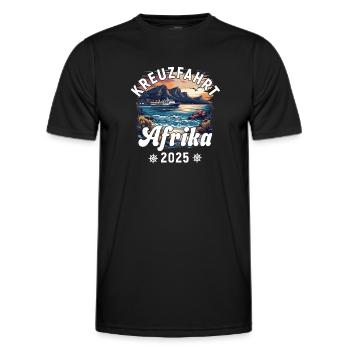 Kreuzfahrt Afrika 2025 - Männer Funktions-T-Shirt - Schwarz - Vorne - AI Model Male 178 dark (178cm)