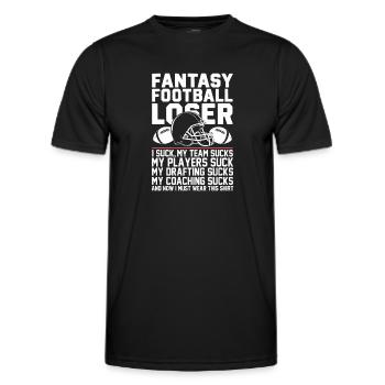 Funny Fantasy Football Loser - Je suis nul en fantasy - T-shirt sport Homme - noir - Devant - AI Model Male 178 dark (178cm)