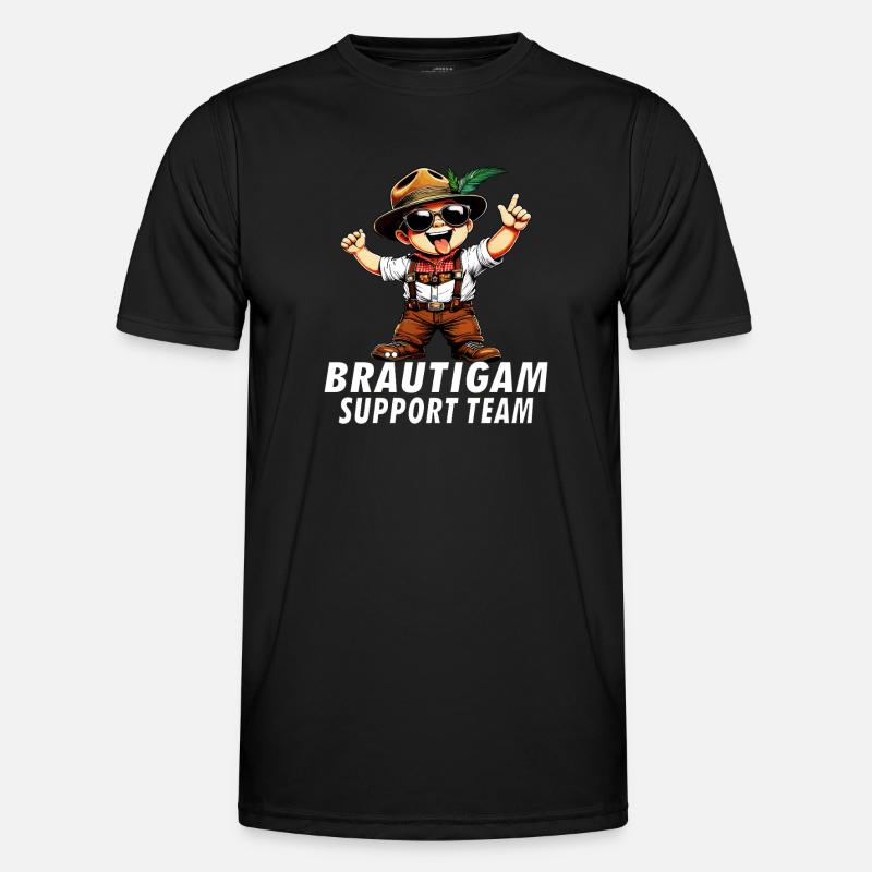 GROOM SUPPORT TEAM - Men's Functional T-Shirt - black