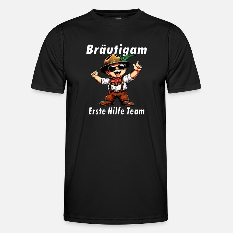 Bräutigam Erste Hilfe Team Männer Funktions-T-Shirt