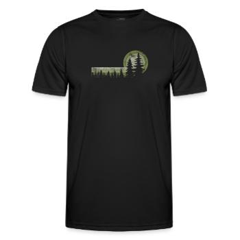 Arbres vintage dans la nature Plein air Nature sauvage Randonnée - T-shirt sport Homme - noir - Devant - AI Model Male 178 dark (178cm)