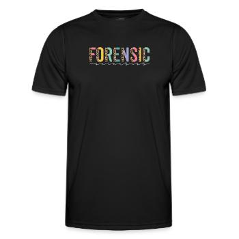 Forensic Scientist Half Leopard Crime Scene - Men's Functional T-Shirt - black - Front - AI Model Male 178 dark (178cm)