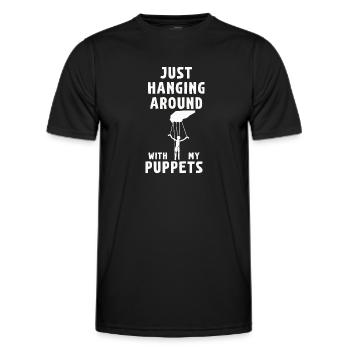 Marionnettes Marionnettiste Marionnettes Marionnettes - T-shirt sport Homme - noir - Devant - AI Model Male 178 dark (178cm)