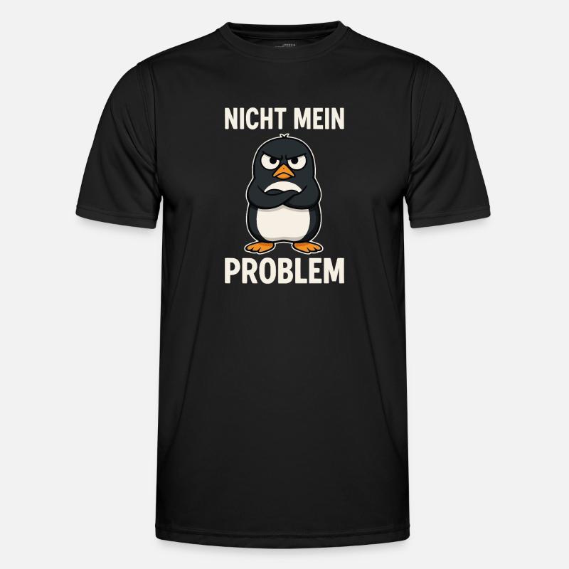 Grim Penguin – Not My Problem - Men's Functional T-Shirt - black