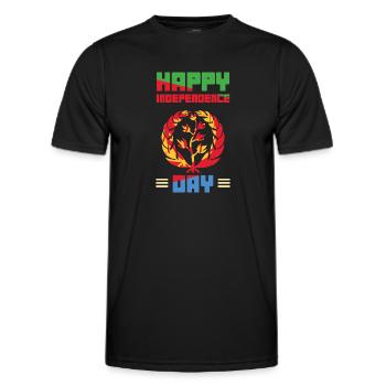 Eritrea Happy Independence Day Feier mit Stolz - Männer Funktions-T-Shirt - Schwarz - Vorne - AI Model Male 178 dark (178cm)