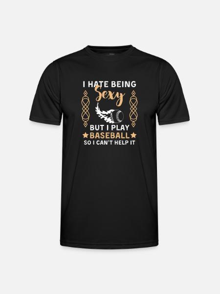 Funny Baseball Saying Baseball Player - Men's Functional T-Shirt - black
