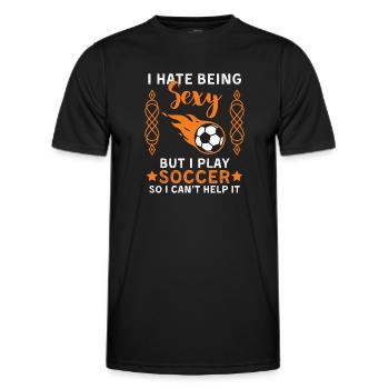 Lustiger Fußball Spruch Fußballverein - Männer Funktions-T-Shirt - Schwarz - Vorne - AI Model Male 178 dark (178cm)