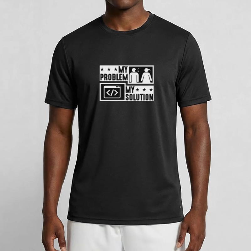 Online Coder My Problem My Solution Pictogram Mom Men's Functional T-Shirt