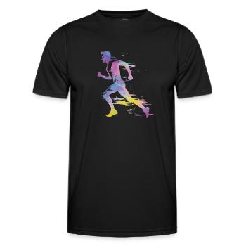 Sprinter Colorsplash Sprintender Sprint - Männer Funktions-T-Shirt - Schwarz - Vorne - AI Model Male 178 dark (178cm)