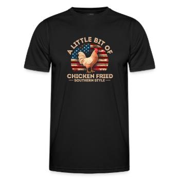 Chicken Fried Southern Style Design - Men's Functional T-Shirt - black - Front - AI Model Male 178 dark (178cm)