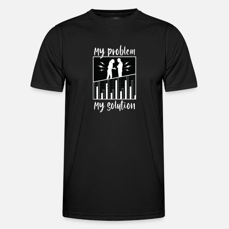 Statistician My Problem My Solution Pictogram Mom Männer Funktions-T-Shirt