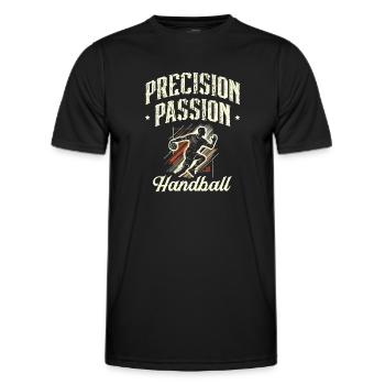 Precision Passion Handball Sports Athlete - Men's Functional T-Shirt - black - Front - AI Model Male 178 dark (178cm)