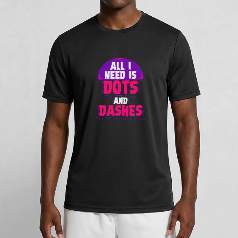 Morsecode Morse Code Points et tirets T-shirt sport Homme